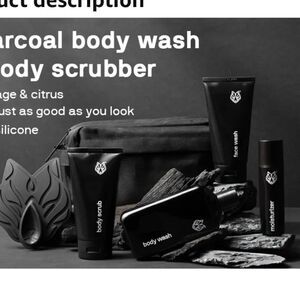 Black wolf body acne spray wash scrubber/guy men male unisex